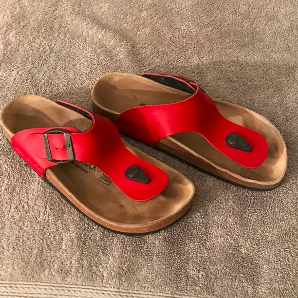 birkenstock gizeh red